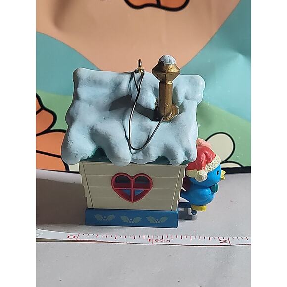 Enesco Ornament Home Tweet Home Red Blue Bird In Birdhouse 1993 New Home Owners - Picture 4 of 6